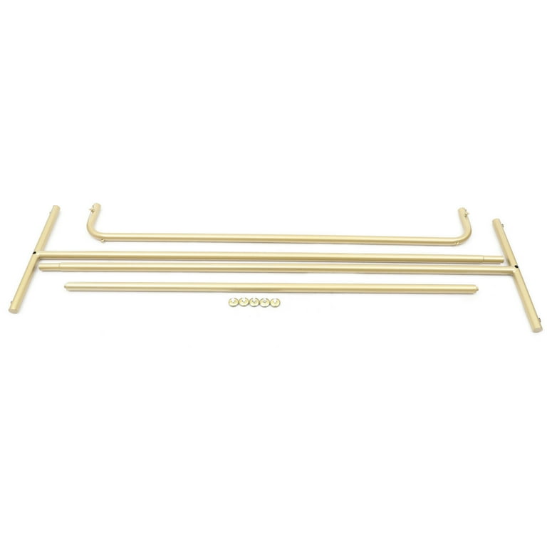 Miumaeov Industrial Gold Iron Clothes Rack, Freestanding Heavy