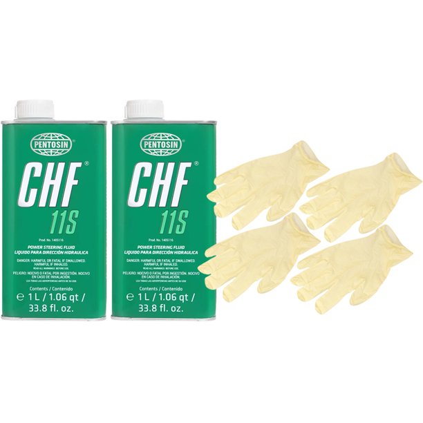 Pentosin CHF 11S Synthetic Hydraulic Fluid (1 Liter) Bundle with Latex