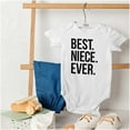 thumbnail image 4 of Best Niece Ever Cute Family Relative Bodysuit Jumper Girls Infant Baby Brisco Brands 12M, 4 of 6