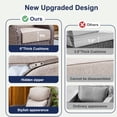 thumbnail image 5 of Outdoor Deep Seat Cushion 24 X 24 X 6 in, Patio Rattan Rocker Cushion, Waterproof & Fade Resistant Patio Furniture Cushions for Wicker Chair, Sofa, Couch, 5 of 7