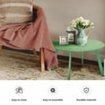 thumbnail image 7 of 27.5 '' Outdoor Round Steel Coffee Table, Weather Resistant, Anti-Rust Side Table, Green, 7 of 7