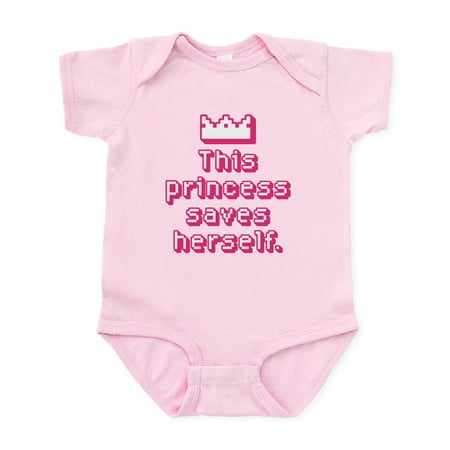 

CafePress - This Princess Saves Herself Body Suit - Baby Light Bodysuit Size Newborn - 24 Months