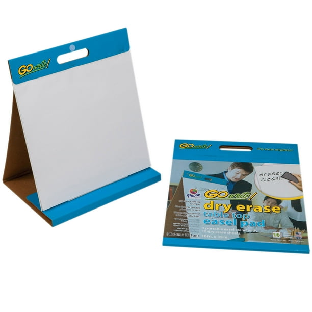 Gowrite! Dry Erase Table Top Easel Pad, 16" x 15", 10 Sheets