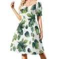 thumbnail image 4 of Vestido de manga corta con estampado de acuarela de lúpulo en la rama, vestido de verano para mujer, vestidos para mujer, vestidos de cóctel., 4 of 8