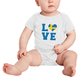 thumbnail image 2 of Love Sweden Flag Heart Baby Rompers Baby Clothes (White, 12-18 Months), 2 of 5