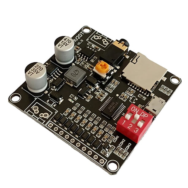 DY-HV20T MóDulo de ReproduccióN de Voz Fuente de AlimentacióN de 12 V/24 V Amplificador de 10 W/20 W Compatible con Tarjeta Micro-SD Reproductor de MúSica MP3 para Arduino