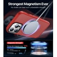 thumbnail image 3 of Magnetic Designed for iPhone 12 Pro Max Case [Compatible with Magsafe][Military Grade Drop Protection] Protective Shockproof Translucent Matte Slim Phone Case for iPhone 12 Pro Max, Red, 3 of 12