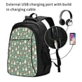 thumbnail image 2 of Pofeuu Mushrooms Gnome Print Storage Laptop Backpack with USB Charging Port[Water Resistant] College Computer Bookbag Fits, 2 of 7