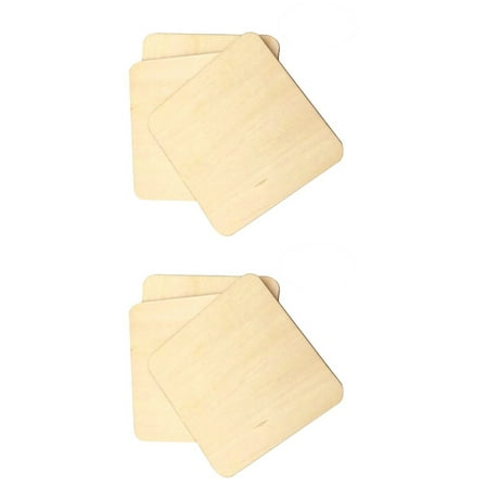 DINHEAROM Simple Wooden Coaster Brown Color 100Pcs