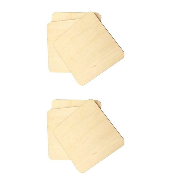 DINHEAROM Simple Wooden Coaster Brown Color 100Pcs