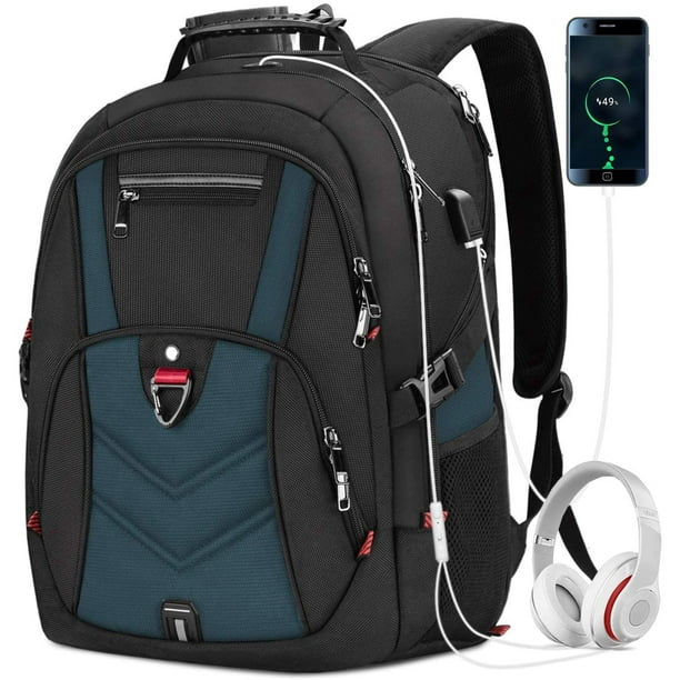 NEWHEY sac à dos pour ordinateur portable 17 pouces grand sac à dos de  voyage étanche sac à dos d'affaires Anti-vol collège école sacs à dos 