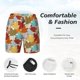 thumbnail image 3 of Balery Fall Maple Leaves Bañador para hombre, shorts de playa de secado rápido con entrepierna y forro de compresión-Small, 3 of 6