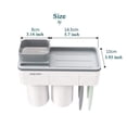 thumbnail image 2 of Taza de adsorción Cepillo de dientes Soporte para pasta de dientes Baño familiar Baño sin perforaciones Soporte para cepillo de dientes para teléfono, gris, 2 tazas seitruly HA2692-01B, 2 of 6