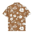 thumbnail image 4 of LEKWK Boys Button Down Hawaiian Shirts Kids Short Sleeve Tropical Print T-Shirt Lightweight Breathable Summer Tops Beach Vacation Holiday Resort Wear, 4 of 8