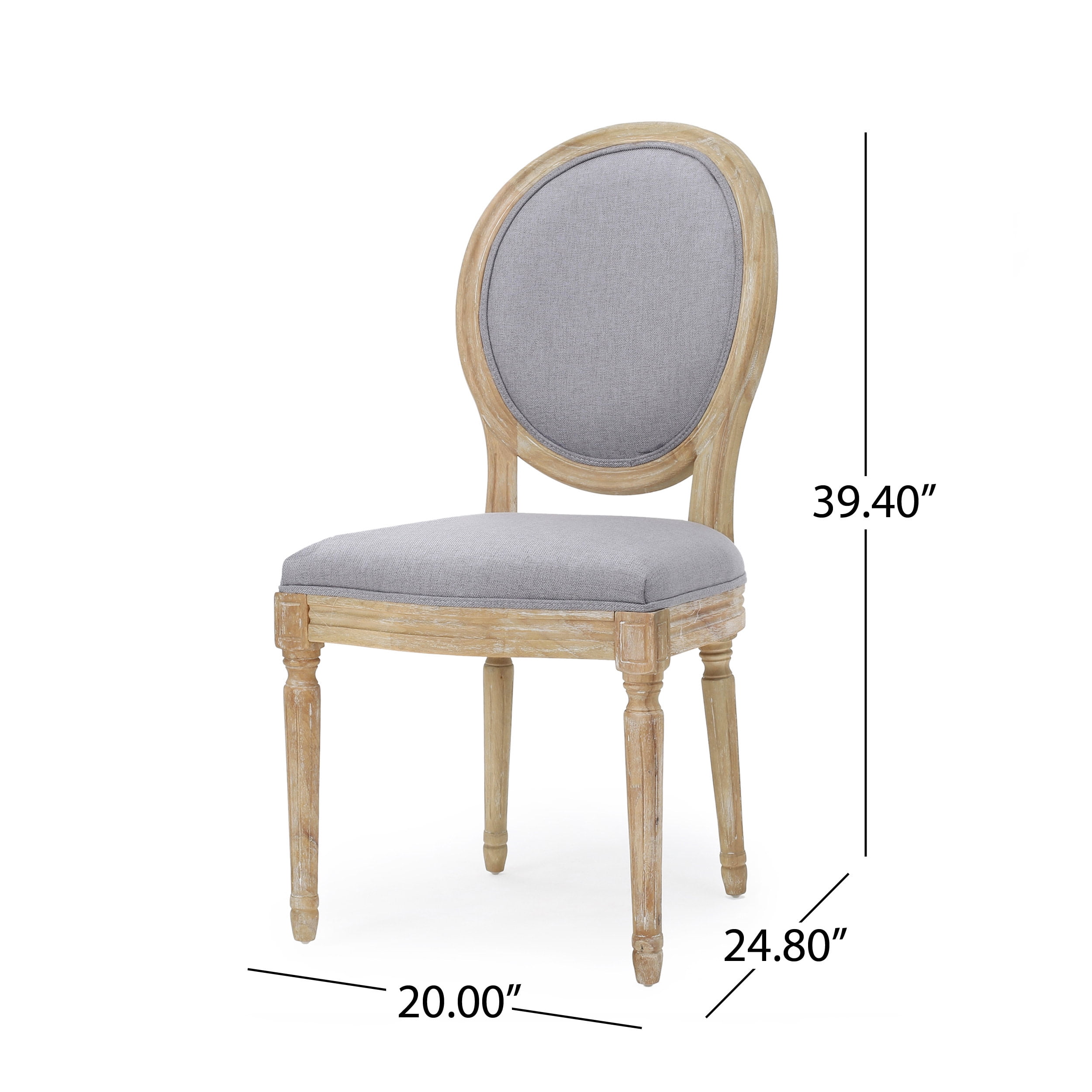 Noble House Dason Fabric and Wood 5 Piece Dining Set, Light Gray and Natural