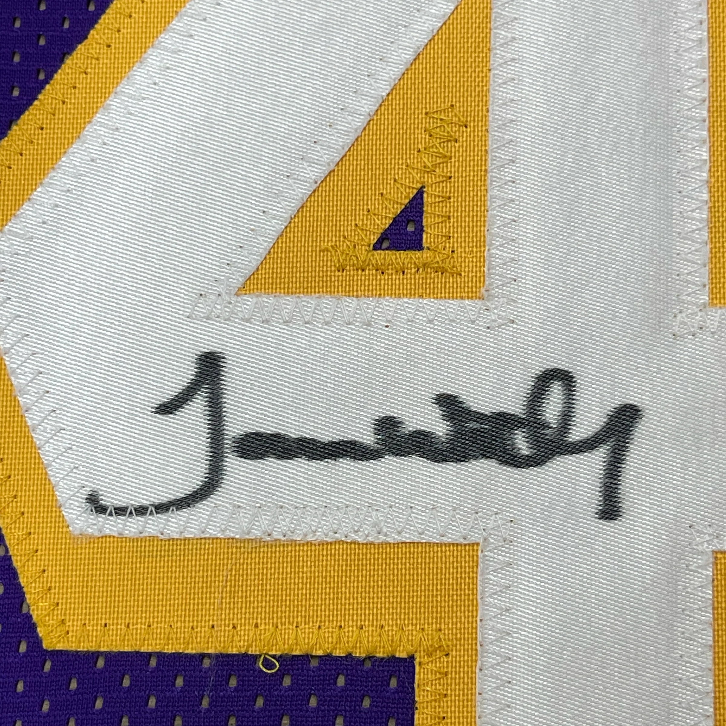 Bronny James Jr. Los Angeles Lakers Facsimile Autographed Basketball Jersey - Men's XL Yellow
