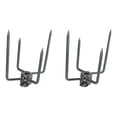 thumbnail image 1 of OneGrill Chrome Steel Grill Rotisserie Spit Rod Forks (Fits: 5/16 Inch Square, 3/8 Inch Hexagon, & 7/16 Inch Round), 1 of 4