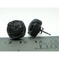 thumbnail image 3 of MENS XL DESIGNER BLACK 3D PAVE DIAMOND EARRINGS 12MM, 3 of 4