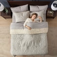 thumbnail image 5 of Virtu Twin Comforter Set, Botanical Twin Size Comforter Set, 5-Pc All Season Bedding Comforter Set, Lunar Grey/Pale Champagne, 5 of 8