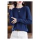 thumbnail image 1 of Suéter de lana pura de otoño, camisa de punto para mujer, cuello redondo, suelto, color sólido, estilo occidental, suéter de punto que combina con todo, 1 of 5