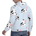 thumbnail image 3 of Bingfone Cute Farm Cow Men'S Drawstring Hoodie Long Sleeve Pocket Sweatshirts-Large, 3 of 9