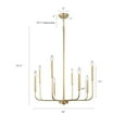 thumbnail image 6 of LNC 8-Light Matte Gold Candle Chandelier for Kitchen, Dining or Living Room, 6 of 12