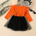 thumbnail image 4 of mgoYE Little Toddler Girls Halloween Cat Dress Outfits - Toddler Girl Pumpkin Dresses for Kids 2-7T|Orange 18-24 Months, 4 of 9