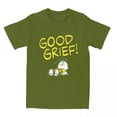 thumbnail image 5 of Camisetas para hombre y mujer, Peanuts, Charlie Brown, Good Grief, Snoopy, 100 % algodón, camisetas de manga corta, camisetas de cuello redondo, regalo de cumpleaños, 5 of 5
