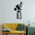 thumbnail image 4 of FeiFu Iron Wall Art Abstract Floral Metal Decor Modern Living Room Bedroom Hanging Ornaments Geometric Line Sculpture Entryway Decorations Pieces, 4 of 5