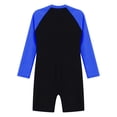 thumbnail image 4 of Alvivi Kids Girls Boys One Piece Rash Guard UV Protection Sunsuit Long Sleeve Swimsuit Bathing Suit Royal Blue 12, 4 of 5