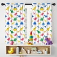 thumbnail image 5 of Blackout Kids Curtains,White Colorful Dinosaurs Pattern Childrens Insulated Curtains Set Of 2,Bedroom Essentials,Toddler Room Decor 42"x54", 5 of 5