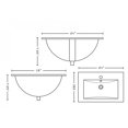 thumbnail image 4 of American Imaginations 24-in. W 1 Hole Ceramic Top Set In White Color - Overflow Drain Incl. AI-33237, 4 of 9