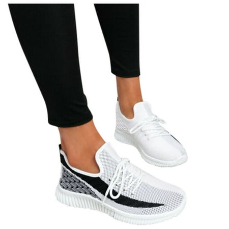 

Quealent Womens Running Shoes Mens Casual Shoes Fashion Sneaekers Dress Non-Slip Low Top PU Leather Walking Shoes White 8