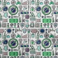 thumbnail image 1 of oneOone Velvet Green Fabric Medical Doodle Sewing Craft Projects Fabric Prints By Yard 58 Inch Wide, 1 of 4