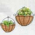 thumbnail image 4 of D-GROEE 2Pcs Half Round Replacement Coco Liner for Hanging Basket Wall Flower Basket, Half Circle Wall Planter Coconut Fiber Plant Basket Liner for Garden Planter Flower Pot, 4 of 6