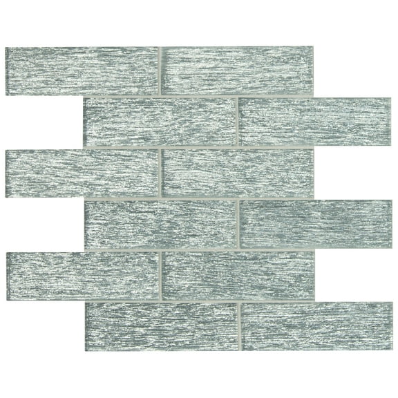 MSI Chilcott Bright Subway 11.81 in. x 11.81 in. x 8 mm Textured Glass Mesh-Mounted Mosaic Tile (9.7 sq. ft./Case)
