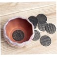 thumbnail image 5 of Planter Mesh Mat Bottom Grid Mat For Preventing Soil Loss Breathable (round Black 2.95 * 2.95 * 0.05 Inch) Planter Planting Hanging Basket Mat (black), 5 of 5