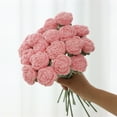 thumbnail image 3 of Handmade Crochet Roses Bouquet Everlasting DIY Craft for New Year Gifts Finished Artificial Flowers, 3 of 5