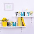 thumbnail image 2 of 2 Sets Wood Home Sign and Rustic Wood Family Sign Decorative Wooden Block Letters Freestanding Cutout Word Table Decor Multicolored Centerpiece for Home Kitchen Living Room Table Fireplace Decor, 2 of 7