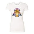 thumbnail image 2 of Lion Throne King Crown Animal Lover Womens Slim Fit Junior Tee, White, Large, 2 of 3