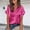 Pinky, variant on Womens Satin V Neck Blouse Short Sleeve Silk Tops Button down Shirts Trendy Business Casual Outfits