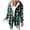 Dark Green, variant on Plaid Fleece Button Up Hoodie Jacket for Women, Relaxed Straight Fit, Everyday Warm Winter Casual Outerwear, 1 Piece, S-3XL, Plus Size Friendly