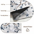 thumbnail image 6 of Round Area Rug 3 Ft, Farmhouse Washable Non-Slip Circle Carpet for Living Room/Bedroom, Blue Country Texas Star Vintage Berries Wooden Low-Profile Small Floor Mats Collection Rugs for Indoor, 6 of 8