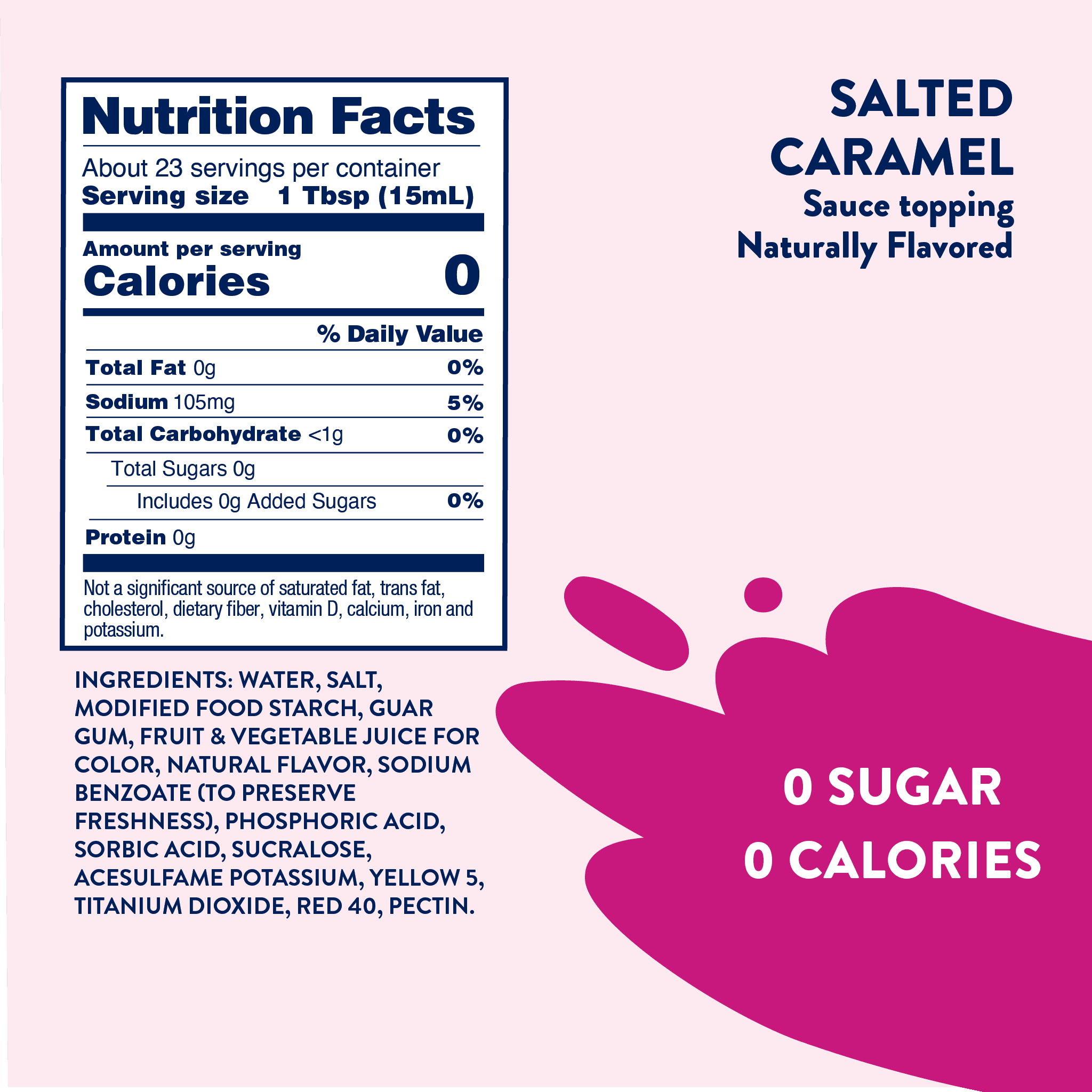Jordan's Skinny Mixes, Sugar Free Salted Caramel Sauce