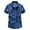 Blue, variant on WREESH Men's Button Down Shirts Short Sleeve Graphic Print Shirts with Turn-Down Collar and Carry Pockets for Men's Summer Tops Gray