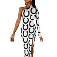 thumbnail image 3 of Black Horseshoes Half Dleeve Split Dress Bride dresses Female clothing, 3 of 6