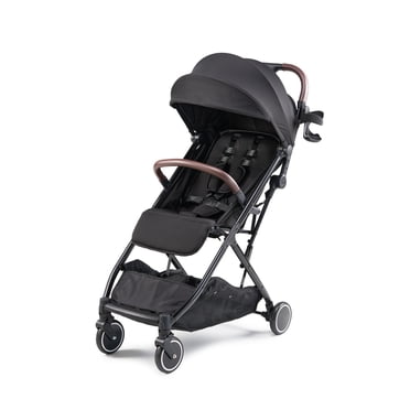 Parent's Choice Quick Fold Baby Stroller with Full-reclining Backrest, Compact and Lightweight Design for travel convenience, Black