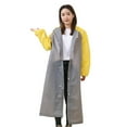 thumbnail image 1 of Raincoat Splicing Pattern Long Cap Rope Design Fashion Hooded Adult Raincoat for Unisex, 1 of 9