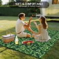 thumbnail image 4 of Green Floral Outdoor Rug 5x8 Ft - Reversible Patio Rug Outdoor Camping Rugs, Vintage Farmhouse Flowers Vines Art Washable Indoor Outdoor Area Rugs, Non-Slip Outdoor Carpet Runner for Deck/Porch, 4 of 8