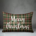 thumbnail image 2 of Creative Products Merry Christmas in Tartan Plaid 14x20 Spun Poly Pillow, 2 of 2
